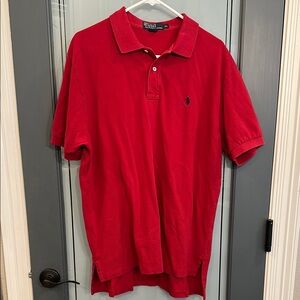 Ralph Lauren Men's Red Polo Shirt, XL
